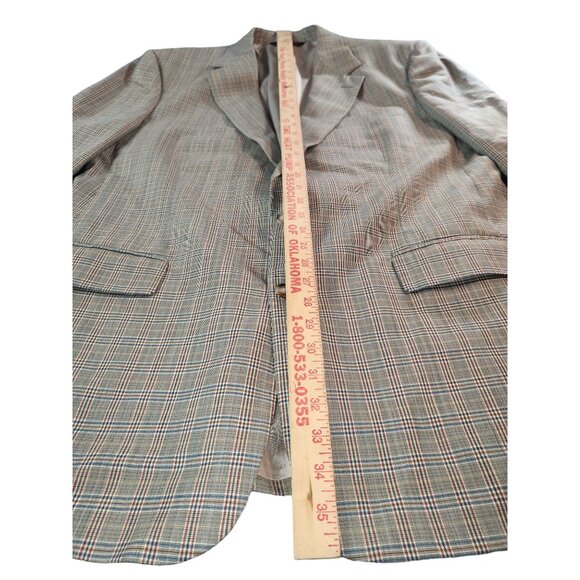 Brooks Brothers Blazer Men Sz 44 L Plaid Office Formal Designer Italy Workwear‎ - Picture 5 of 11